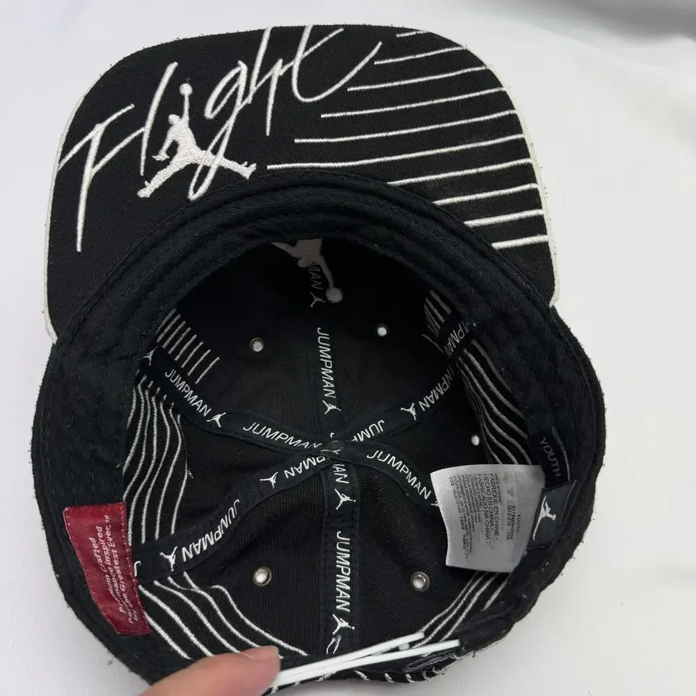 Nike Air Jordan Flight Youth Snap Back Hat 59FIFTY New Era Black White